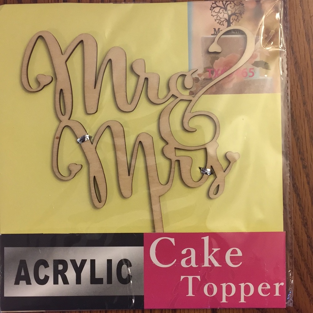 Wooden Cake Topper